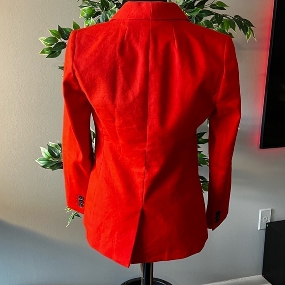 J Crew Parke Linen Blazer - Brilliant Sunset - Picture 5 of 10